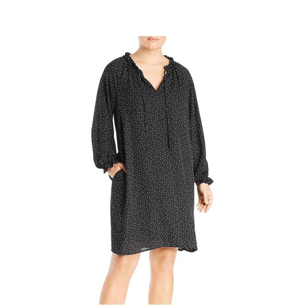 B Collection by Bobeau Lined Polka Dot Shift Dress